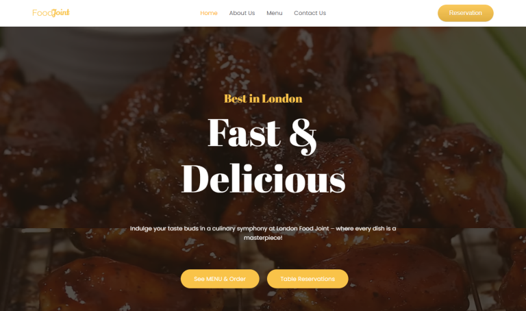 restaurant website design services