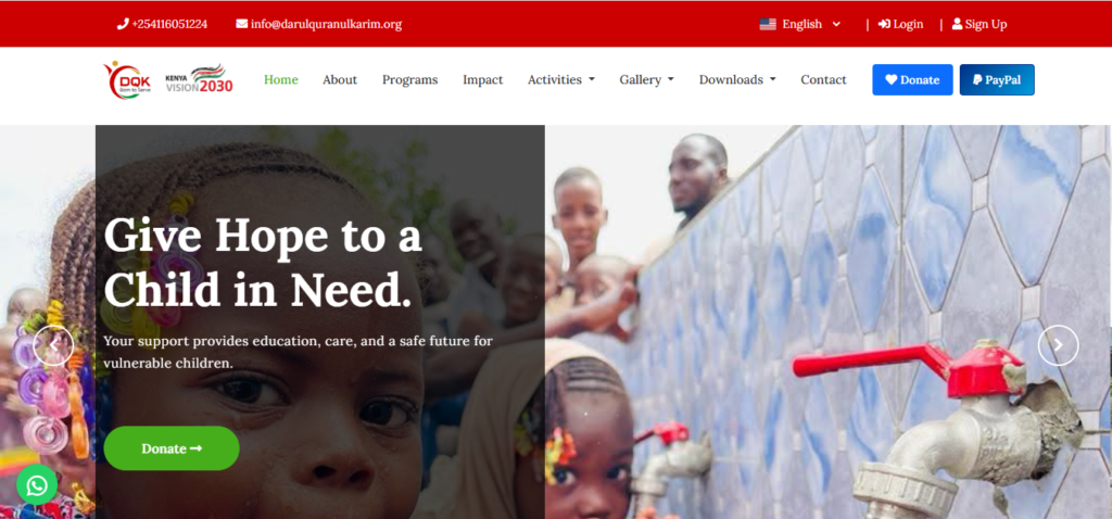 NGO Website Design by Finytab Solutions